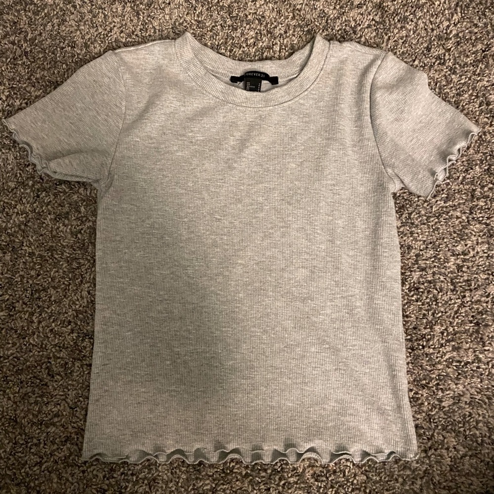 Forever 21 Grey Ribbed top